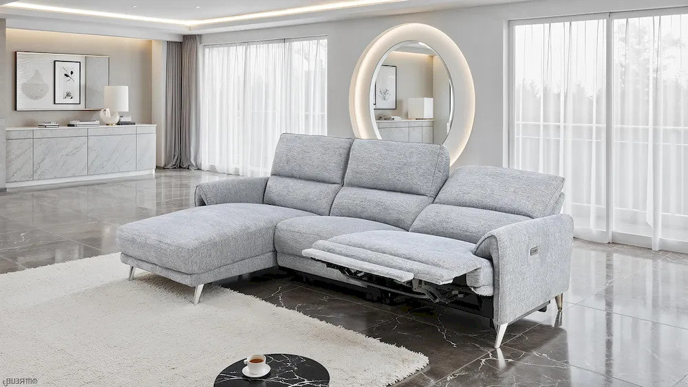 Furniture of America - Brande - Power Sectional, Left Chaise, Gray - CM9938GY-SECT-PM-L view 2