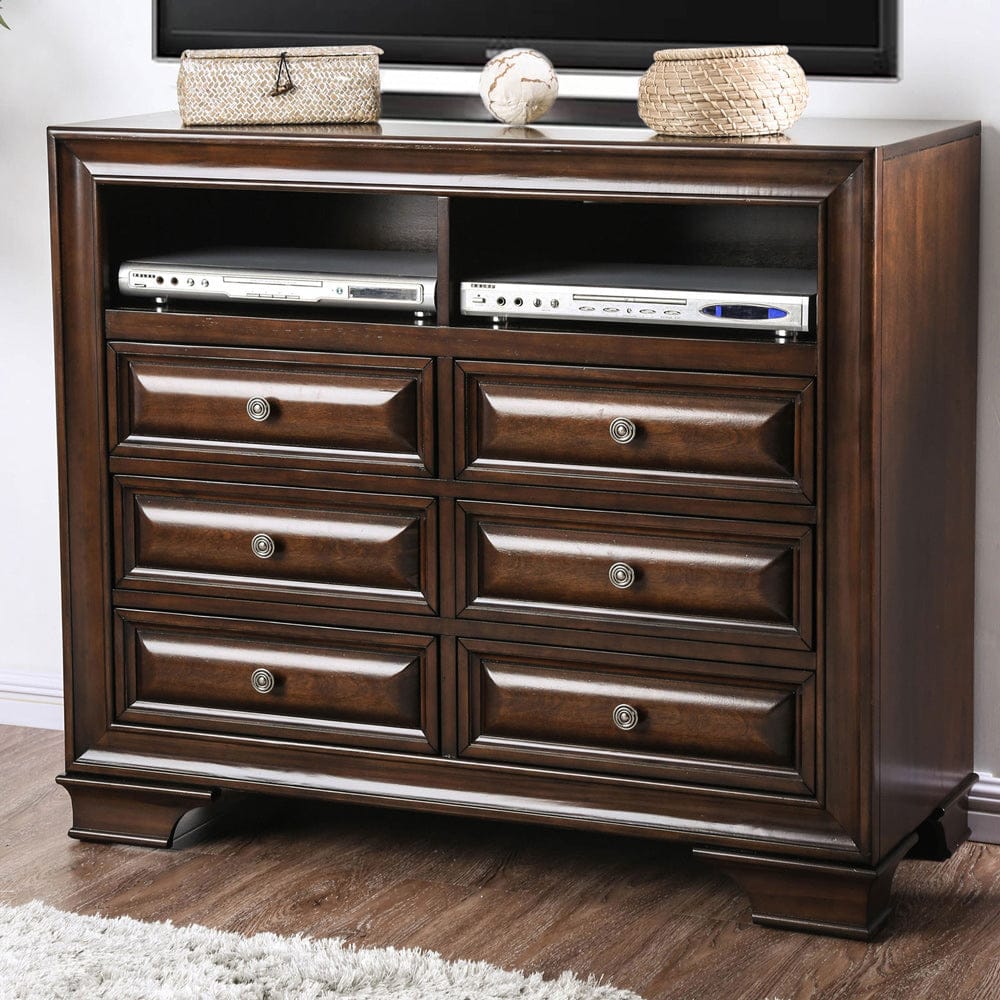 Furniture of America - Brandt Media Chest in Brown Cherry - CM7302CH-TV View 1