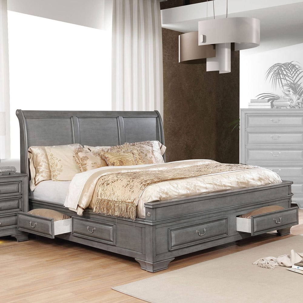 Furniture of America - Brandt Queen Bed in Gray - CM7302GY-Q-BED View 1