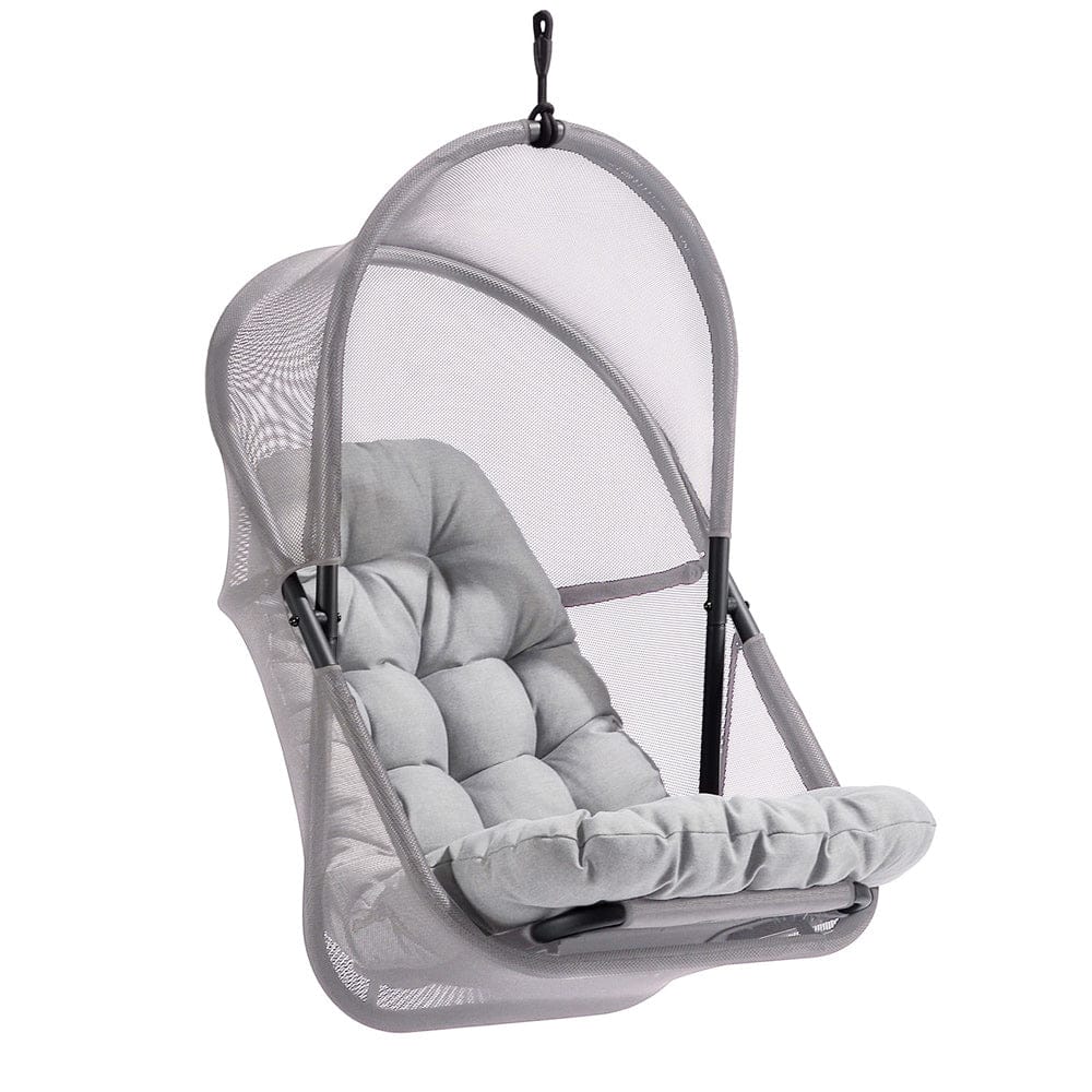 Furniture of America - Breeze Swing Chair w/ Stand in Light Gray - GM-1010LG-SET View 1