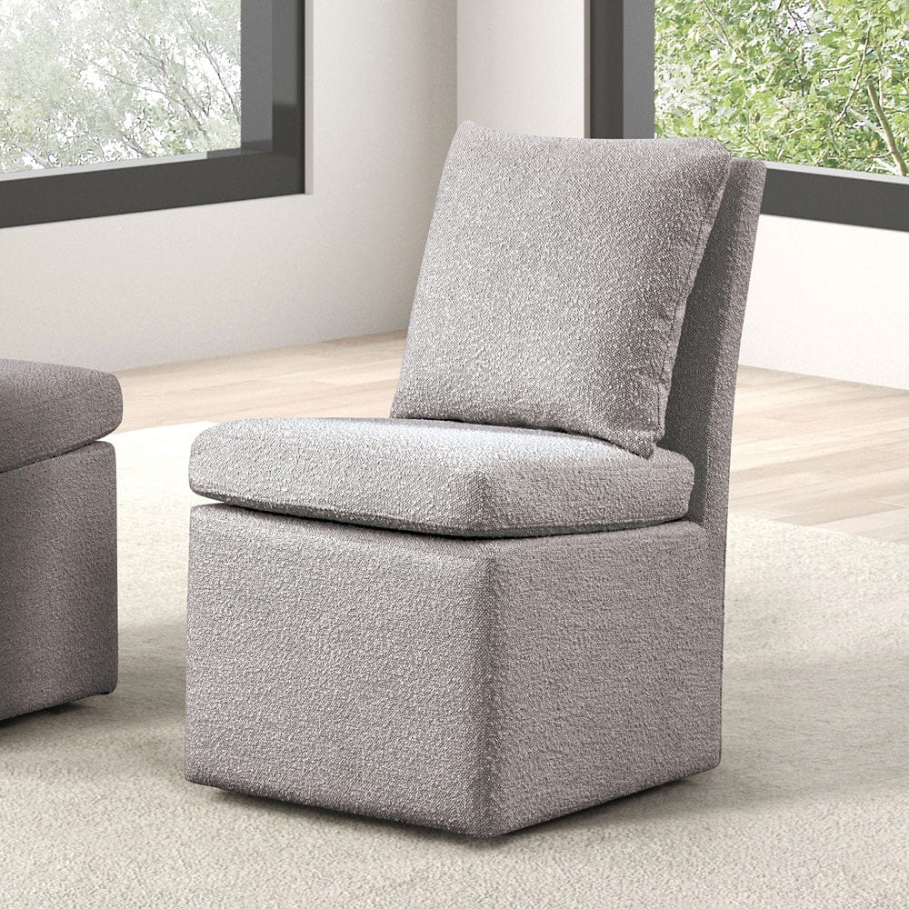 Furniture of America - Broager Dining Chair w/ Caster in Light Gray - FM3000LG-SC View 1
