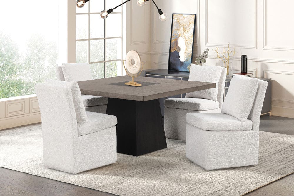 Furniture of America - Broager Square Table in Rustic Oak/Dark Walnut - FM3331DB-ST-TABLE View 6