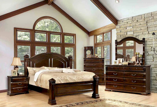 Furniture of America - Burleigh - Cal.King Bed, Cherry - CM7791CK-BED view 2