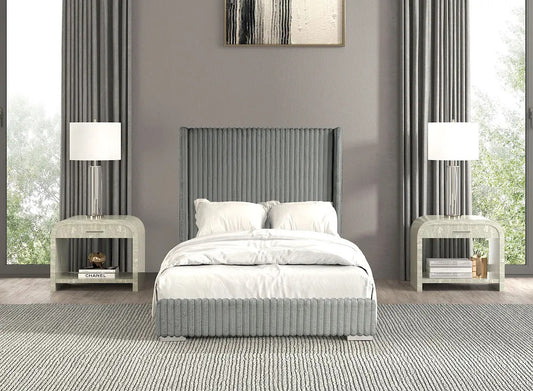 Furniture of America - Cadwell - E.King Bed, Gray - FM7120GY-EK view 2