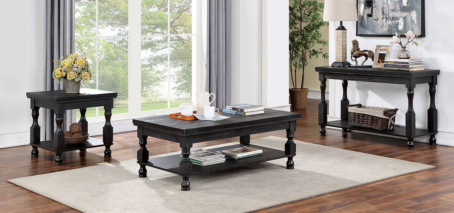 Furniture of America - Calandra Sofa Table in Antique Black - FOA4908BK-S View 2
