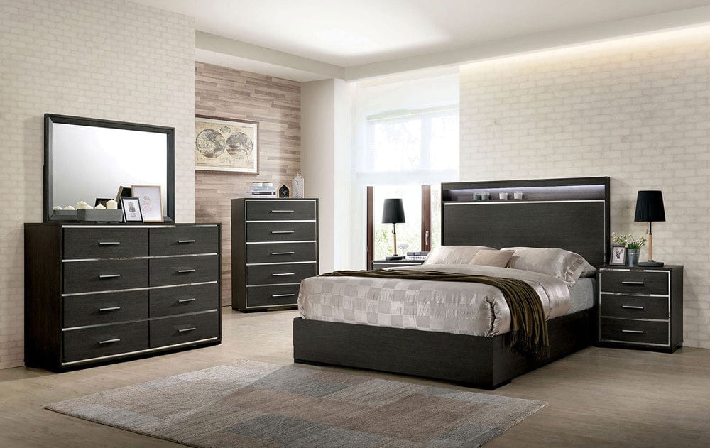 Furniture of America - Camryn 5 Pc. Queen Bedroom Set w/ Chest in Warm Gray - CM7589Q-5PC-CHEST View 1