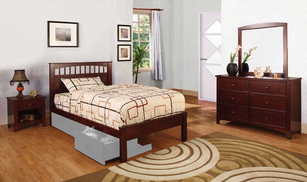 Furniture of America - Carus 4 Pc. Twin Bedroom Set in Cherry - CM7904CH-T-4PC View 1