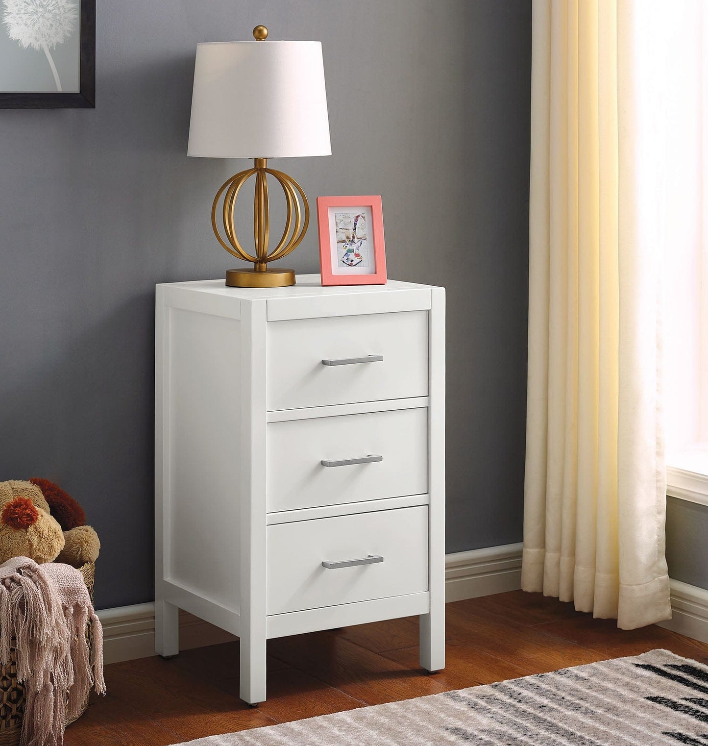 Furniture of America - Cassidy Twin Loft Bed w/ Drawers in White - CM-BK970-BED View 6