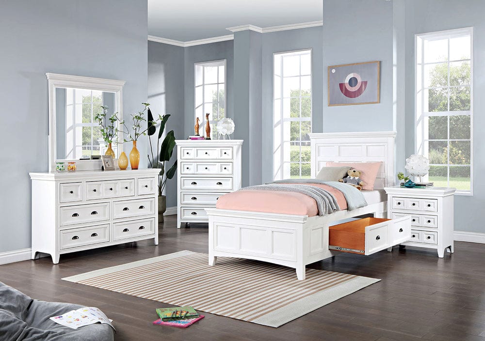 Furniture of America - Castile Twin Bed in White - CM7413WH-T-BED View 3