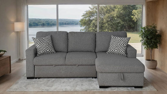 Furniture of America - Chatham Right-Chaise Sectional in Gray - FM64005GY-SECT-R View 2