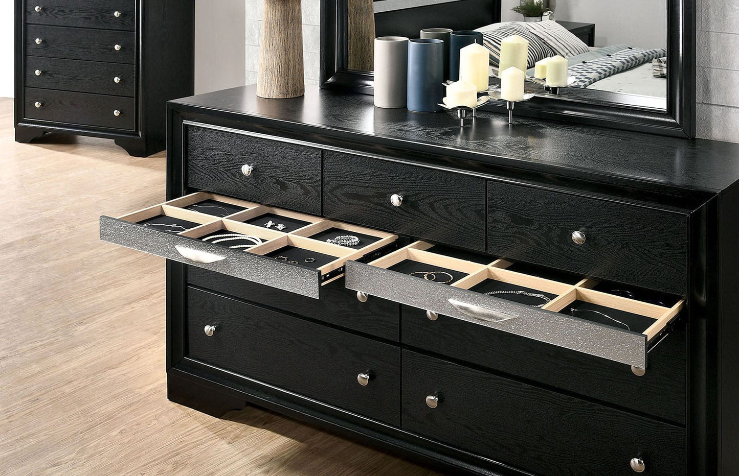 Furniture of America - Chrissy Dresser in Black - CM7552BK-D View 2