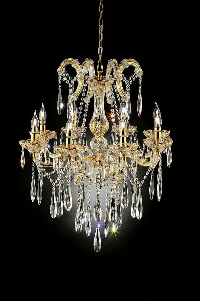 Furniture of America - Christiana 35"H Gold Ceiling Lamp in Gold - L9806H View 1