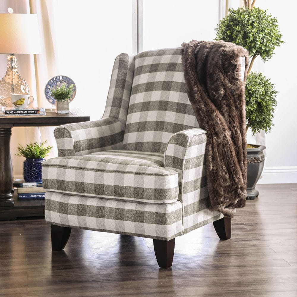 Furniture of America - Christine Chair in Pattern - SM8280-CH View 1