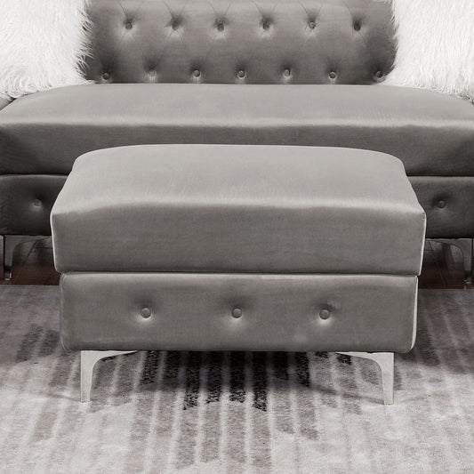 Furniture of America - Ciabattoni Ottoman in Gray - CM6256GY-OT View 2