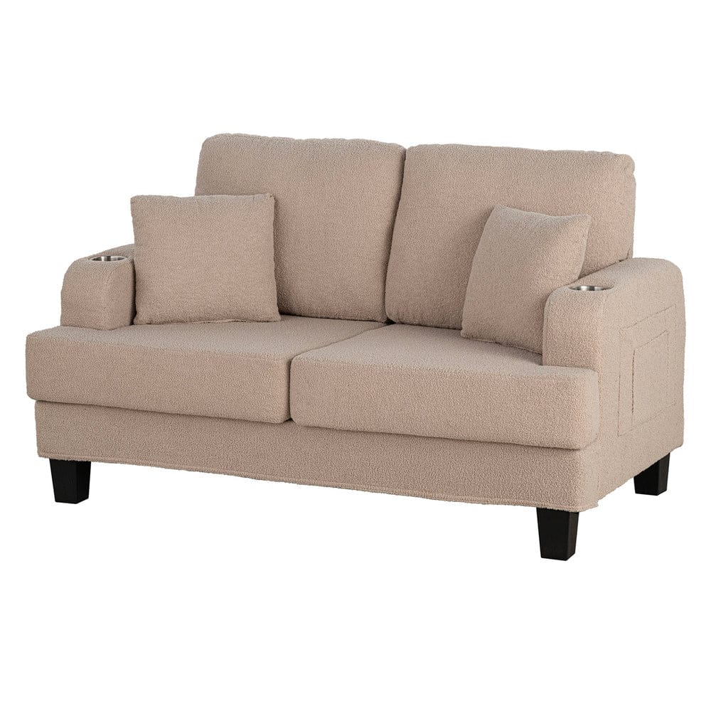 Furniture of America - Cinderford Loveseat in Beige - SL6936BG-LV-PK View 1