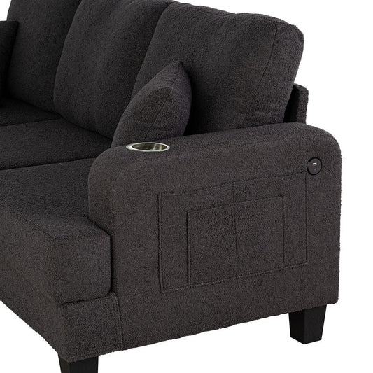 Furniture of America - Cinderford Sofa + Loveseat - SL6936DG-2PC View 2