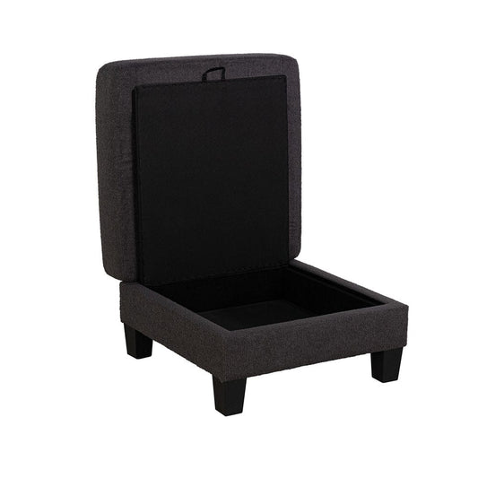 Furniture of America - Cinderford Storage Ottomen in Dark Gray - SL6936DG-OT View 2
