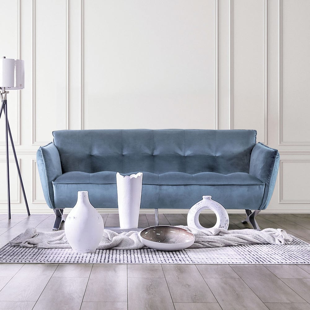 Furniture of America - Civellutino Sofa in Light Blue - FM90004-SF-PK View 1