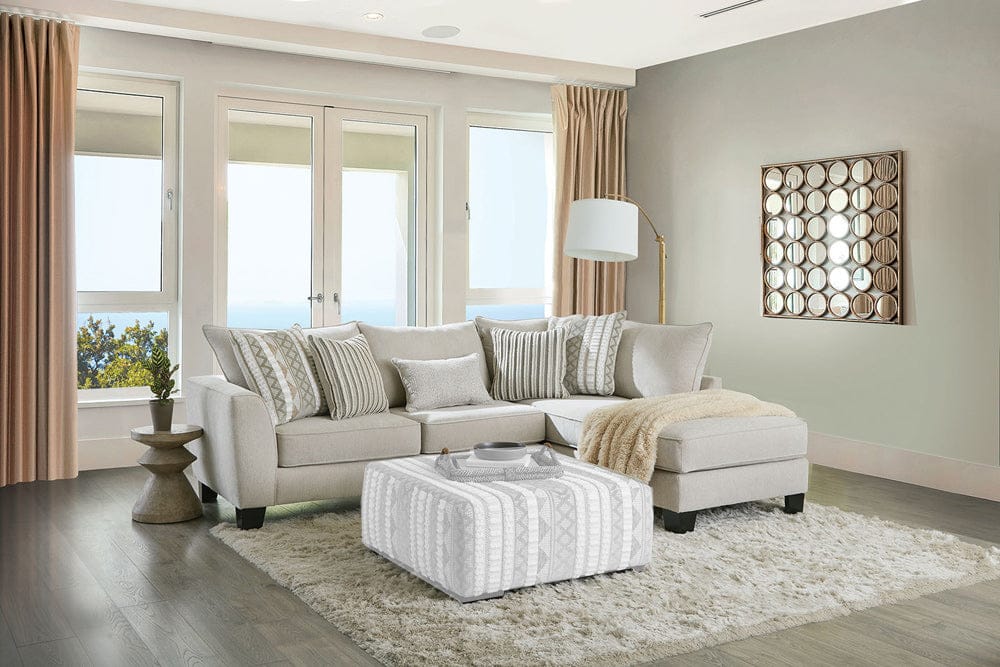 Furniture of America - Clapham Sectional in Beige/Ivory - SM5125-SECT View 1