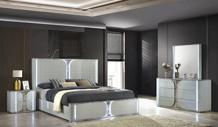 Furniture of America - Cleburne 4 Pc. Queen Bedroom Set - FM72011LG-Q-4PC