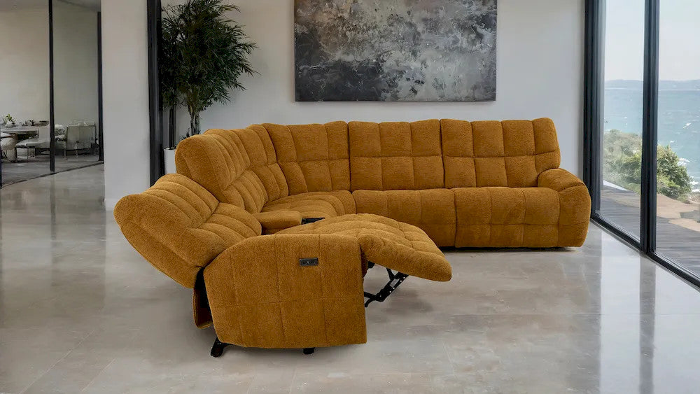 Furniture of America - Clemens - Power Sectional, Butterscotch - CM9936YL-SECT-PM view 3