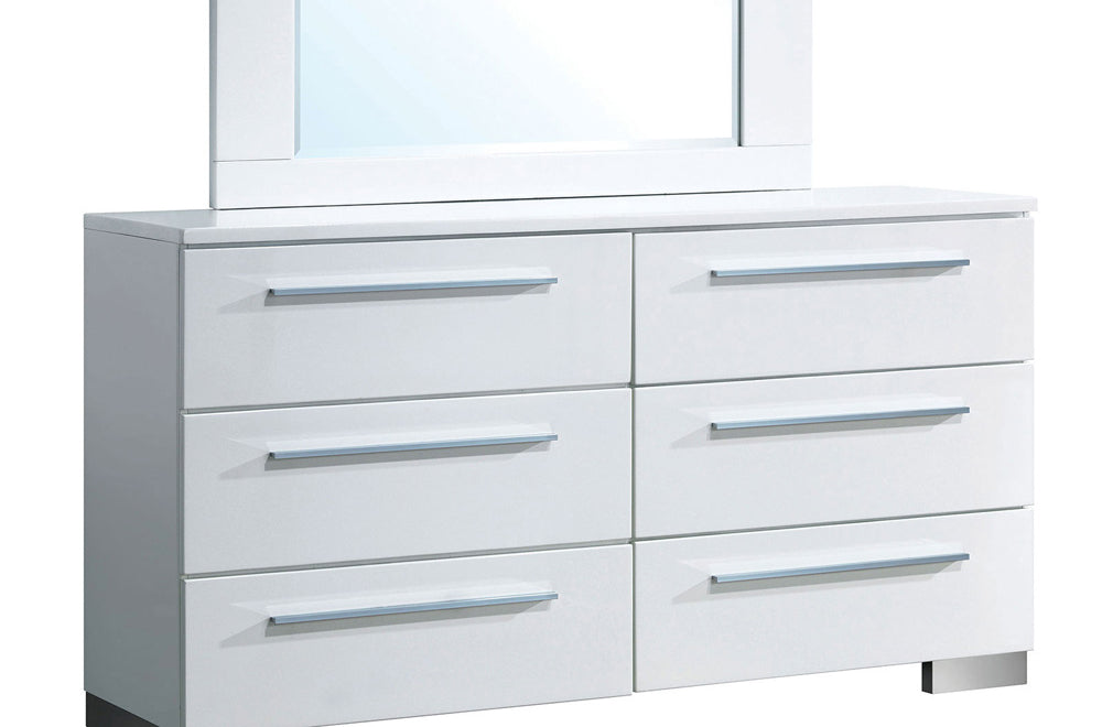 Furniture of America - Clementine Dresser in Glossy White - CM7201D View 1