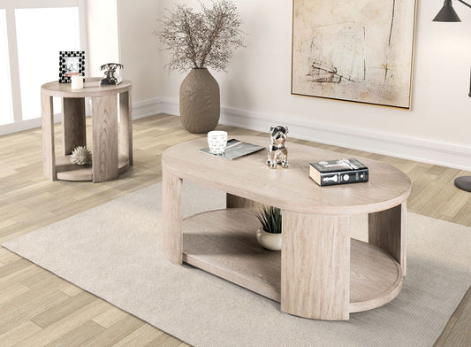 Furniture of America - Conisbrough Oval Cocktail Table in Modern - FM49004AK-CO View 2