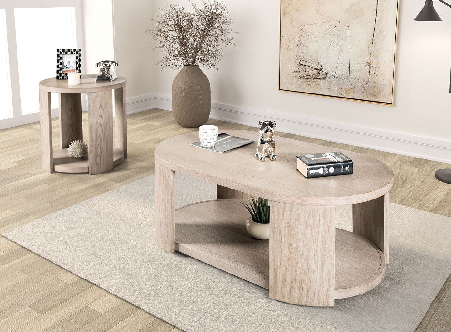 Furniture of America - Conisbrough Round End Table in Modern - FM49004AK-E View 5