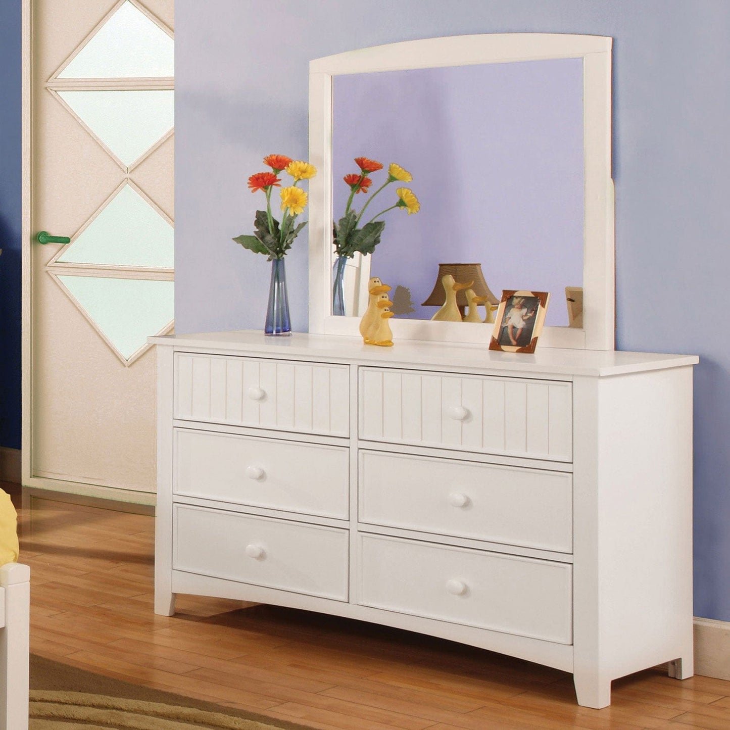 Furniture of America - Corry Mirror in White - CM7905WH-M View 2