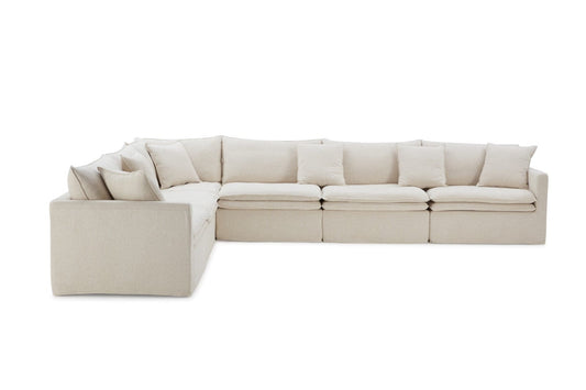 Furniture of America - Crayford L-Sectional in Taupe - FM63010TP-SECT View 2