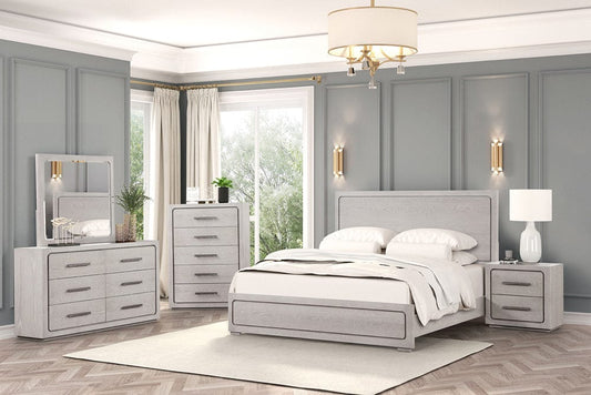 Furniture of America - Crowthorne E.King Bed in White Oak - FM70100AK-EK-BED View 2