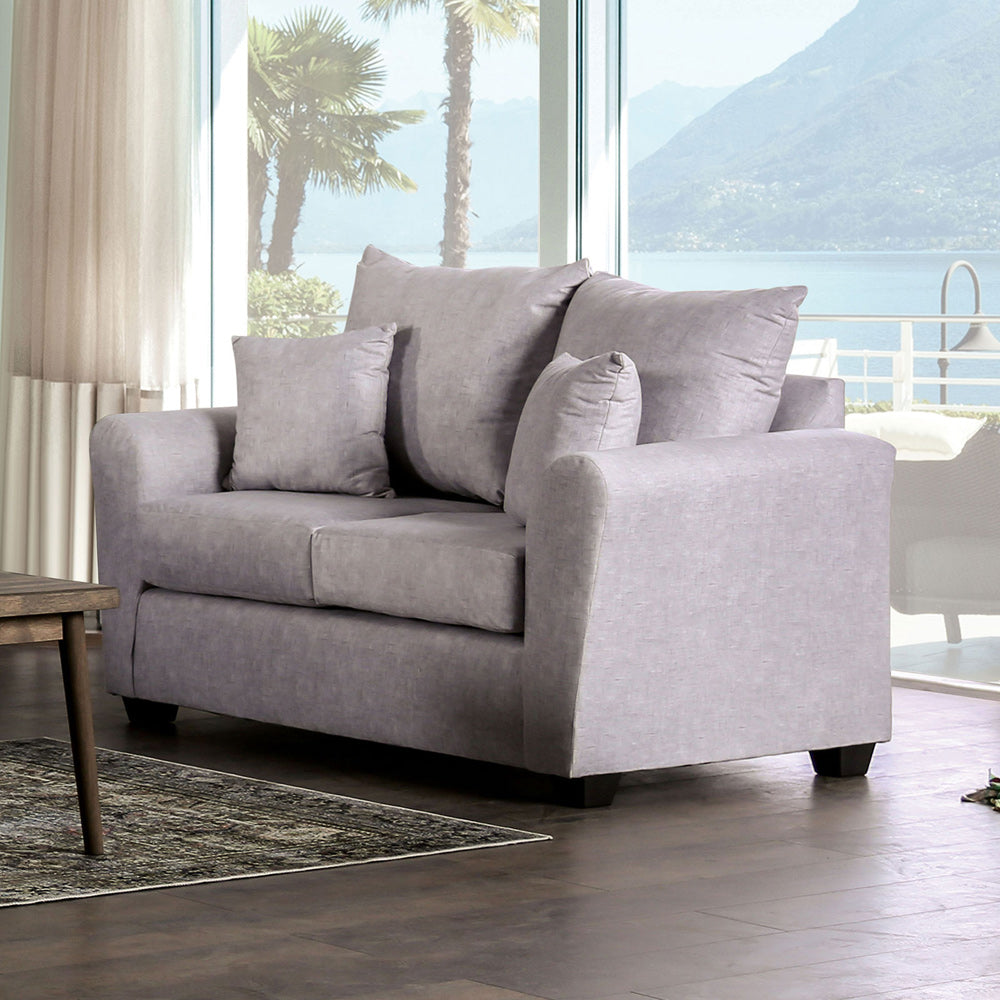 Furniture of America - Croydon Loveseat in Light Gray - SM7755-LV View 1