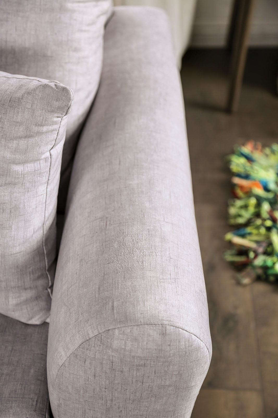 Furniture of America - Croydon Sofa + Loveseat in Light Gray - SM7755-2PC View 5
