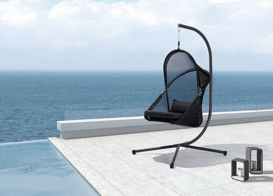 Furniture of America - Crush - Swing Chair, Black - GM-1011BK view 2