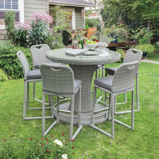 Furniture of America - Cyprus Bar Chair in Gray - GM-2007-6PK View 2