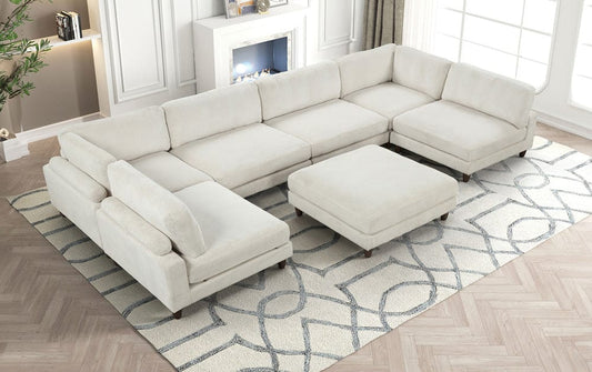 Furniture of America - Dagenham Sectional in Beige - FM6800BG-A View 2