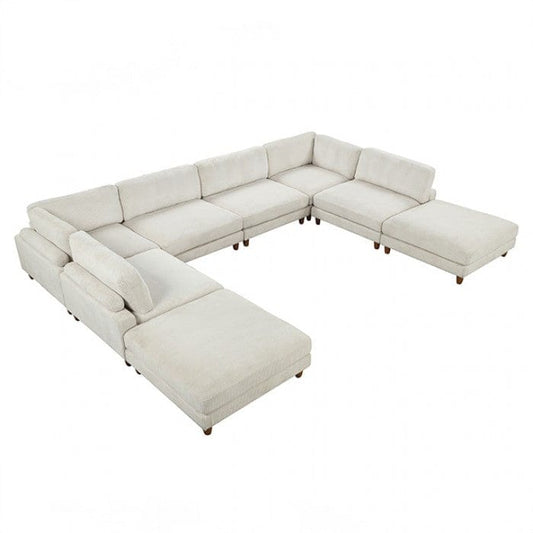 Furniture of America - Dagenham Sectional in Beige - FM6800BG-B View 2