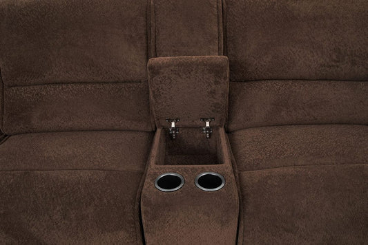Furniture of America - Damasus Power Sectional in Java - CM9932DB-SECT-PM View 2