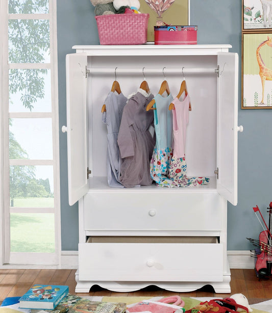 Furniture of America - Dani Armoire in White - CM7159WH-AR-VN View 2