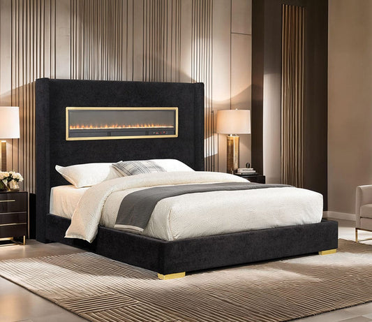 Furniture of America - Danvers Queen Bed in Black - FM74003BK-Q View 2