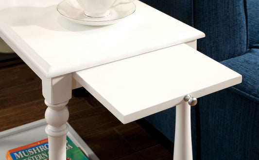 Furniture of America - Deering Side Table in White - CM-AC222 View 2