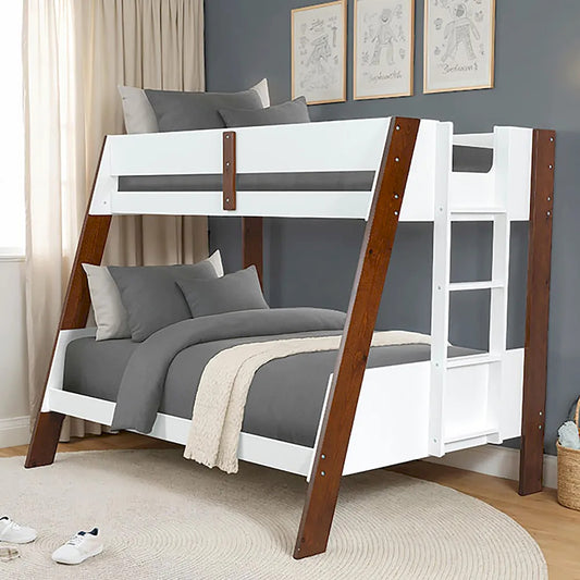 Furniture of America - Delbin - Twin/Full Bunk Bed+Mattress - FM-BK202CH-TF-BED+M6 view 2