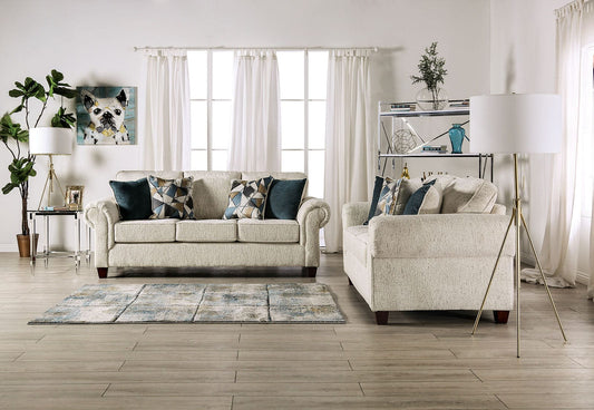 Furniture of America - Delgada Sofa + Loveseat in Beige - SM7749-2PC View 2