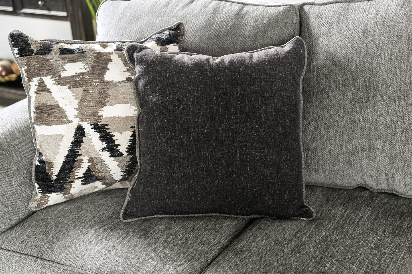 Furniture of America - Delgada Sofa + Loveseat in Graphite - SM7750-2PC View 7