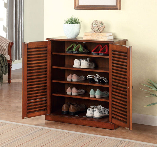 Furniture of America - Della Shoe Cabinet in Oak - CM-AC213A View 2