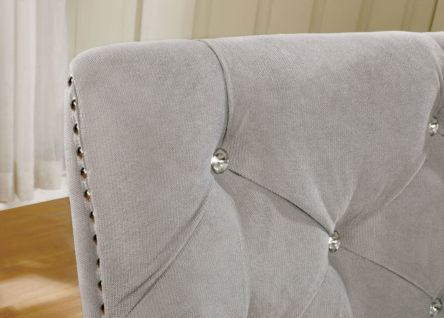 Furniture of America - Diocles Side Chair Set of 2 in Silver/Gray - CM3020SC-2PK View 2