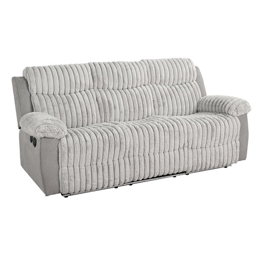 Furniture of America - Dionysus Manual Reclining Sofa w/ USB & LED in Gray - FM64004GY-SF-M View 2