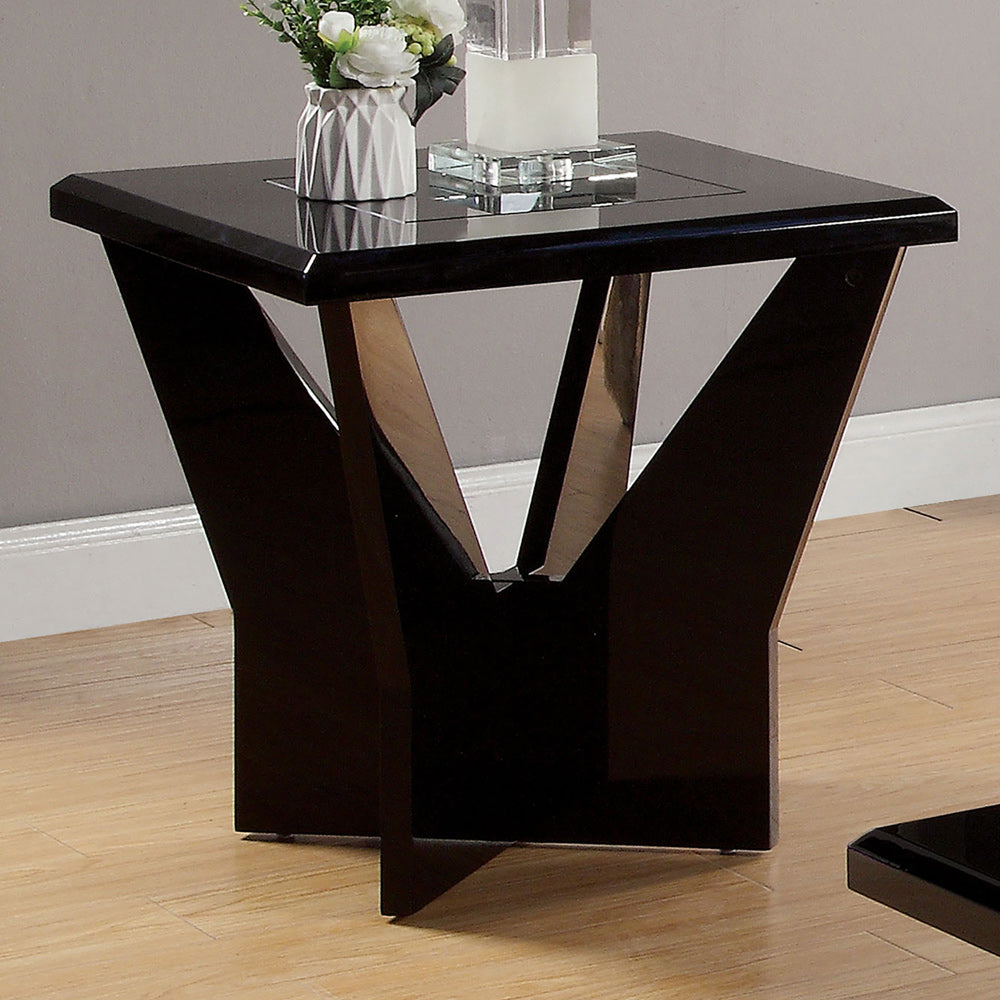 Furniture of America - Dubendorf End Table in Black - CM4183BK-E View 1