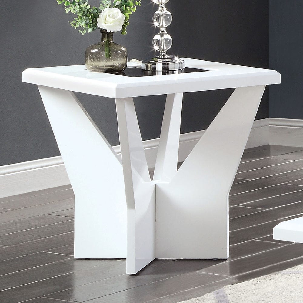 Furniture of America - Dubendorf End Table in White - CM4183WH-E View 1