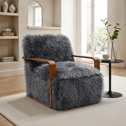 Furniture of America - Elardo - Accent Chair, Charcoal Gray - FM-AC6006DG view 2